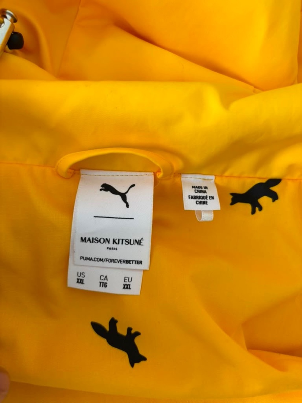 Puma Madison Yellow Packable Shell Jacket with Subtle Logo Patch - Picture 10 of 10
